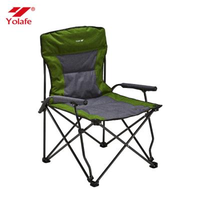 China Contemporary Backrest With Padded Ergonomic Widened Outdoor Folding Armchair Portable Camping Garden Lounger for sale