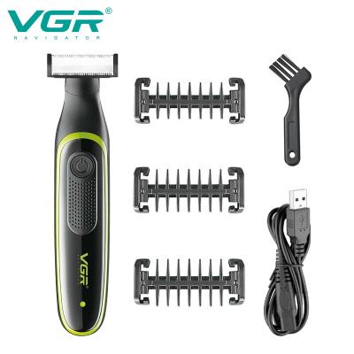 China Zeecool 2021 Hot Sale Twin Blade VGR V-017 One Blade Beard Trimmer Waterproof Washable Solo Hybrid Shaver For Men for sale