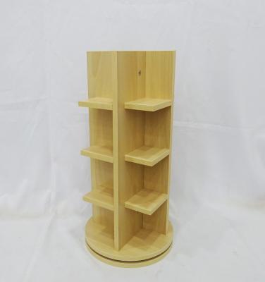 China Bottom could turn popular 12mm MDF board Melamine surface wood grain turn shop modern design perfume display rack for store Make up for sale