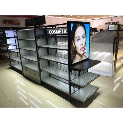 China Corrosion Protecion Store Retail Display Rack Interior Design Beauty Product Shelf Cosmetic High End Cosmetic Shelf for sale