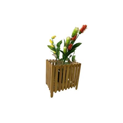 China Home Garden Decoration Flower Plant Box Vintage Minimalist Wooden Rectangular Flower Pot for sale