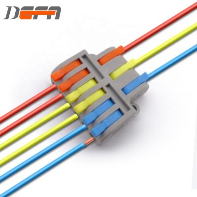 China DF-63 power wire connector 3 lines in 6 way L E N conductor Compact pushQuick terminal block 3 lines for sale