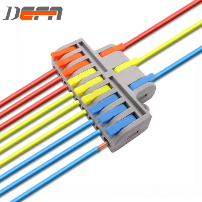 China DF-93 Power Wire Connector 3 Lines In 9 Lines Driver Compact PushQuick Terminal Block 3 Way L E N for sale