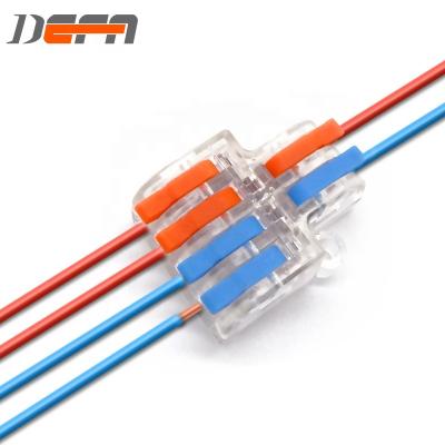 China Transparent power wire DF-62 connector 2 lines in 6 lines lever wire splitter connection mini SPL-62 quick terminal for sale