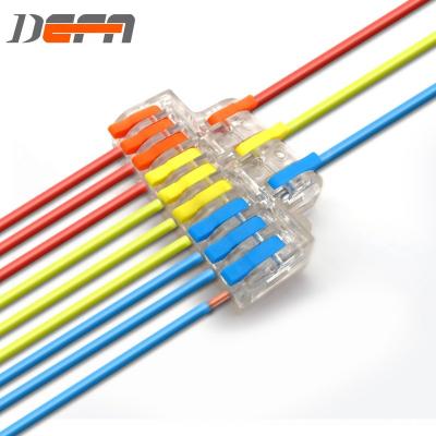 China Transparent Power Wire DF-93 Connector 3 Lines In 9 Lines Conductor Compact PushQuick Terminal Block 3 Way L E N for sale