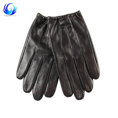 China Super soft hot men's police leather motor tactical shorts driving goatskin leather gloves simple style for sale