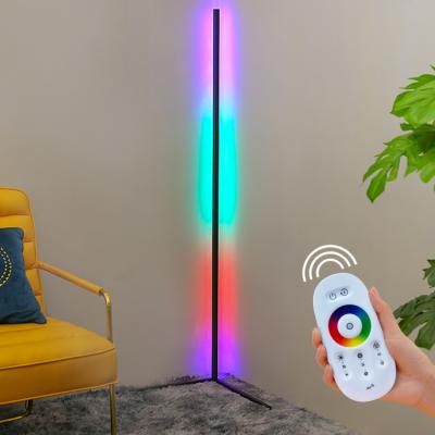 China Modern LED Corner Standing Lamp RF Night Remote Control Light For Living Room Corner Light for sale