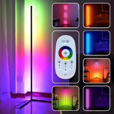 China Modern Adjustable Running Drop Boarding Remote Nordic Dimmable Tripod Room Vibe Decor Metal Stand Corner Light Led RGB Floor Lamp for sale