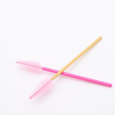 China Smudge Brush Pink Extension Eyelash Cleansing Colorful Disposable Gloss Magic Wand Lip Mascara Drop Shaped Brush for sale