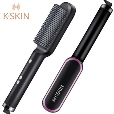 China KSKIN KD380 Portable Electric Straightener Nondisposable Hiar Personal Hair Care Sweep Straight Hair Straightener Comb Salon Hair Fast Comb for sale