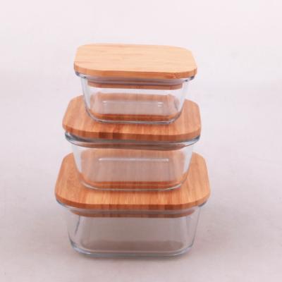 China Sqiare Microwavable Glass Food Container Set for sale