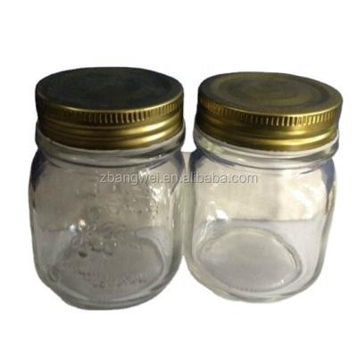 China Freshness Preservation Simple Glass Mason Jar With Tinplate Lid Glass Jam Jar for sale