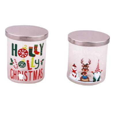 China New Arrival Hot Sale Christmas Storage Glass Freshness Storage Jars Food Containers for sale