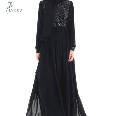 China Polyester Fashion 3d Embroidery Chiffon Lace Luxury Islamic Kaftan for sale