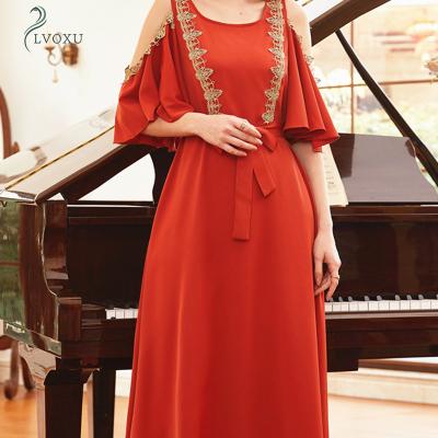 China Polyester Embroidery Middle Eastern Classic Islamic Clothing Muslim Abaya Kaftans Silk for sale