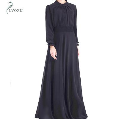 China Polyester high density chiffon elastic solid color islamic abaya manufacturers in china for sale