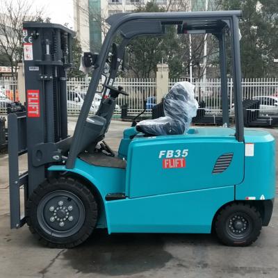 China Building material stores FLIFT brand 3.5ton battery four wheel forklift with AC drive motor electric forklift price FB35 for sale