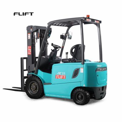 China Building Material Stores Customized Mast Height Forklift 4 Wheel 2.5ton Battery Electric Forklift for sale