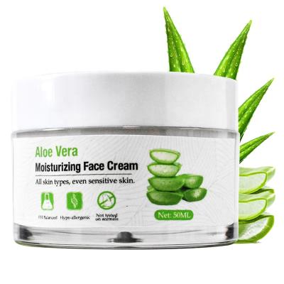 China Organic Skin Revitalizer Private Label Nature Aloe Vera Moisture Facial Cream Skin Care Hydrating Soothing Hydration Face Cream for sale