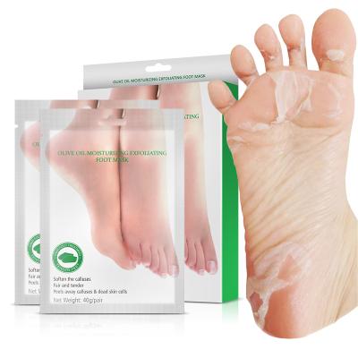 China Hot Selling Exfoliating Private Label Amazon Foot Skin Mask Foot Exfoliation Peeling Foot Mask for sale