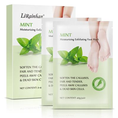 China Remove Thick Stratified Layers OEM Mint Foot Peeling Mask Cool and Rreshing Exfoliating Moisturizing Feet Mask Dead Skin Removal for sale