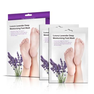 China Exfoliating and Moisturizing Lavender Foot Mask, Deep Moisturize Make Baby Skin Foot Mask Sock Foot Exfoliation Peeling Mask for sale