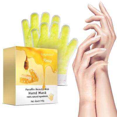 China Skin Revitalizer OEM Private Label Honey Paraffin Beauty Wax Hand Mask Exfoliating Moisturizing Whitening Hand Mask for sale