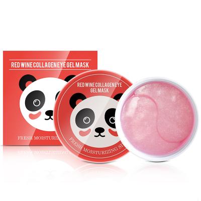 China Anti-wrinkle wine red collagen eye gel mask under eye patches anti wrinkle patches hydrogel for eye patch for sale