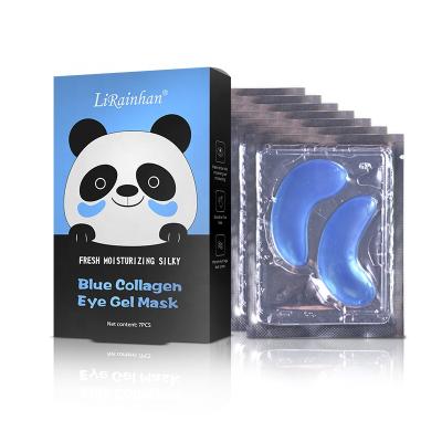 China Anti-Wrinkle OEM ODM LabelBlue Collagen Eye Gel Mask Eye Patch Hydrogel Private Eye Patch Mask for sale