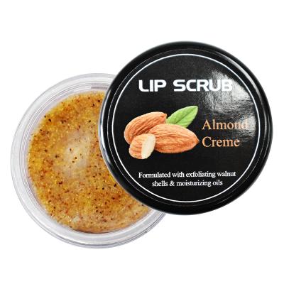 China OEM Private Label Smooth Exfoliating Custom Lip Scrub Sugar Scrub Almond Nuts Lip Scrub With Walnut Particle Exfoliator Moisturizer for sale