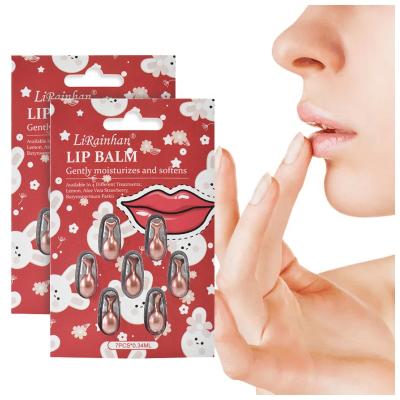 China Skin Revitalizer OEM Private Label Reduce Fine Lines Lip Oil Repair Serum Hydrate Collagen Lip Gloss Tube Petal Lip Care Anti Aging Serum for sale