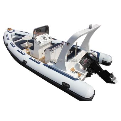 China New Teak Hypalon 680 PVC 6.8m Outboard Motor Rigid Inflatable RIB Boat for sale