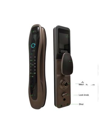 China Face Recognition Video Intercom Tmanufacturer High Quality High Definition Large Screen Smart Door Lock For Commercial Housing for sale