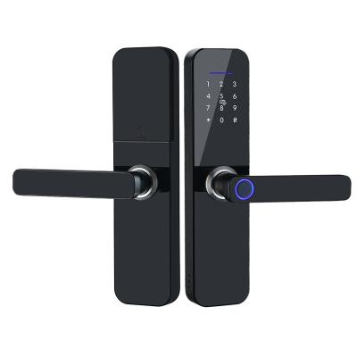 China Tuya APP Digital Keyless Door Lock Apartment Room Intercom Face Recognition Fingerprint Door Lock BLE Visual High Quality Smart Password for sale