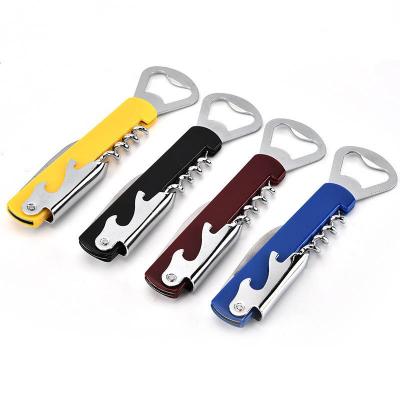 China Viable DENT Multifunctional Red Wine Cork Screw Bottle Opener with Knife Kit Beer Bottle Opener for sale