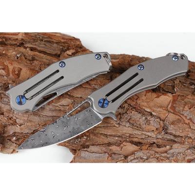 China Knife TOOTH Damascus Folding Knife Collection Knife Gift Camping Knife for sale