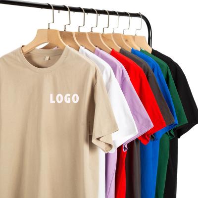 China Wholesale High Quality Custom Men's T-shirt Anti-Wrinkle 100% Cotton Anti-Wrinkle Printing Your Brand Boxy Mens T-shirt Fit Blank Graphic Tees Shirts for sale