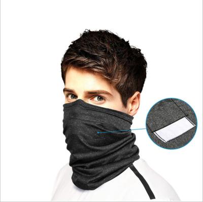 China Wholesale Multifunctional Used Balaclava Front Scarf Filter Bandana Neck Washable Cuff Headwear Headbands With Filters For Droplet for sale