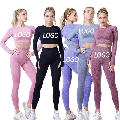 China 2021 JALOFUN OEM High Quality Breathable Yoga Women's Active Wear Set Plus Size Gym Wear Sets Workout Two Piece Sets for sale