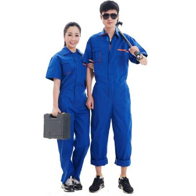 China Workwear Cotton Outdoor Gears Working Suit Shorts Sleeves Mechanic Coveralls Workwear for sale