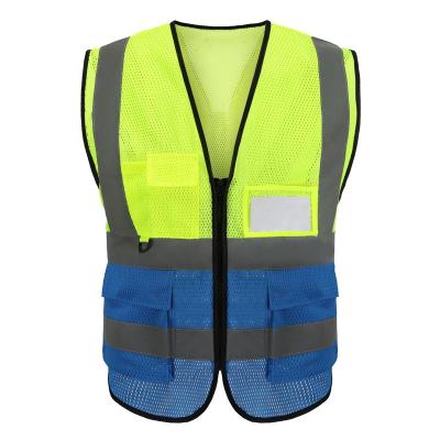 China High Visibility Customize Winter Safety Hi Viz Orange Red Breathable Mesh With Pockets Engineer Safety Reflective Vest for sale