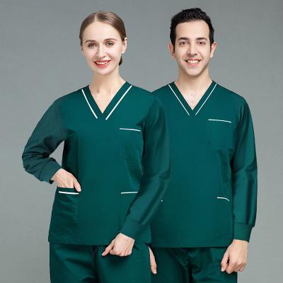 China Eco-Friendly Custom Women Nursing Scrubs Jogger Hospital Sets Stretch Beautician Scrubs Uniforms for sale