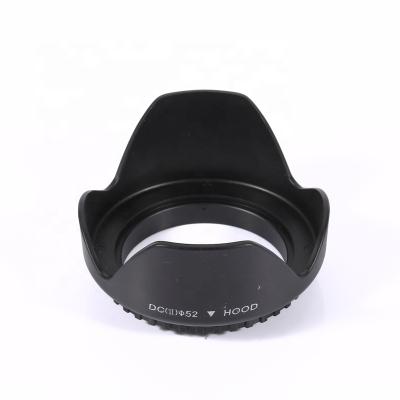 China Universal 52mm Plastic Plastic Threaded Camera Accessories Plastic ABS Massa Petal DSLR Petal Lens Shade for sale