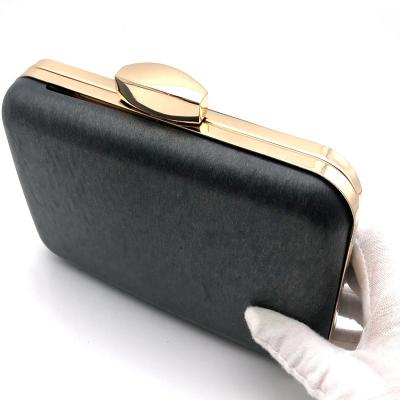 China Women Handbag Lady Evening Clutch Clutch Metal Frame With Shell Light Gold Purse Box Hardware Plastic Accessories for sale