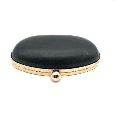 China Women Handbag High Quality Gold Round Oval Metal Purse Frame Clutch Hardware Frames Main Bag for sale