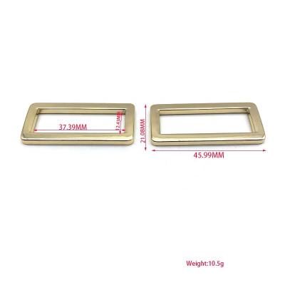 China Factory 38MM Metal Square Ring Buckle For Handbag Belt Zinc Alloy Customized Buckle for sale