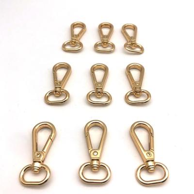 China Custom Zinc Alloy Swivel Trigger Snap Snap Hooks Light Metal Swivel Gold Snap Hook Clip For Bag for sale