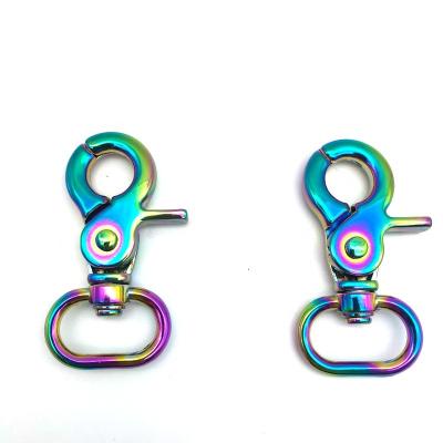 China Metal Swivel Snap Rainbow Snap Buckle Snap Hook Metal Iron Adjuster Main Snap Hook For Bags for sale