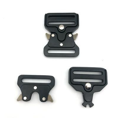 China Heavy Duty Black Zinc Alloy Metal Backpack Adjuster Factory OEM Side Slider Release Buckle For Dog Collar for sale