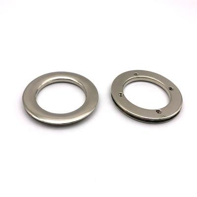 China Women Handbag Factory Manufacture Hook Plating Nickel Color Hardware 40mm Metal Bag Eyelets With Screws for sale